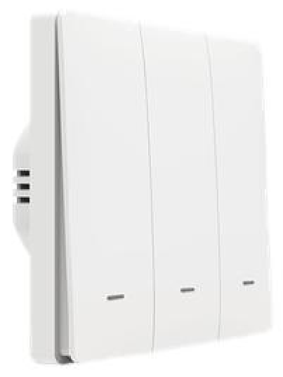 Smart physical button wall switch, 3-gang